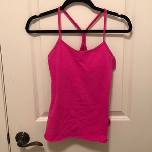 Pink Lululemon work out/yoga tank top